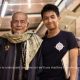 Winner Faza Hikmatulla posing with grandfather