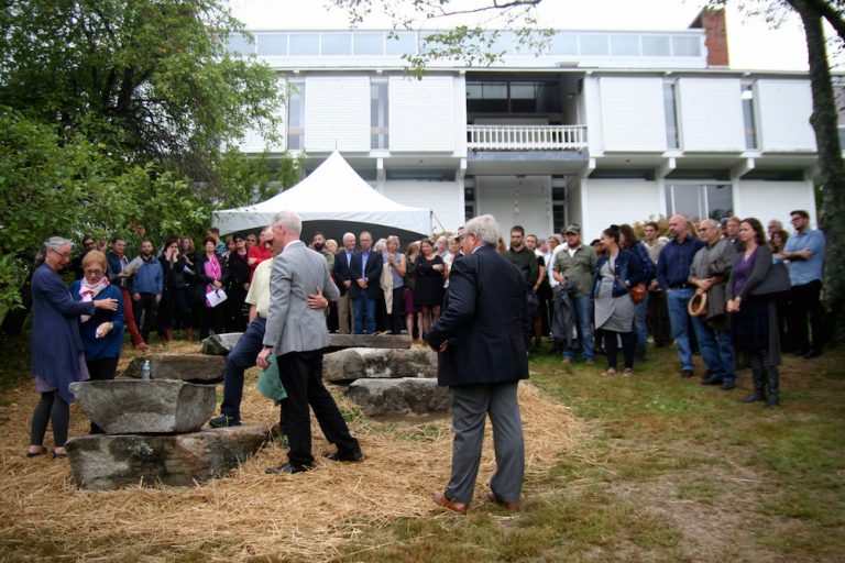 Group of people attending Lucy DeLaurentis's Memorial