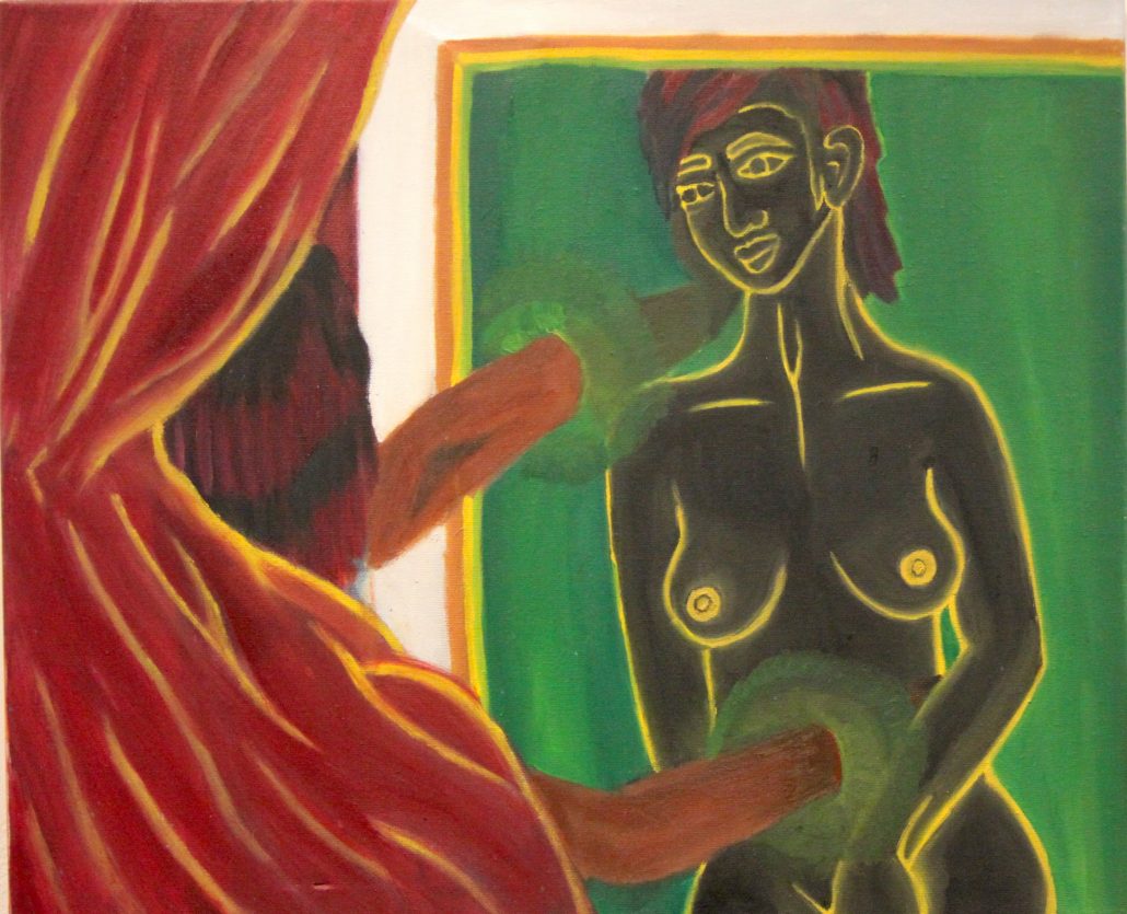A painting of a nude woman
