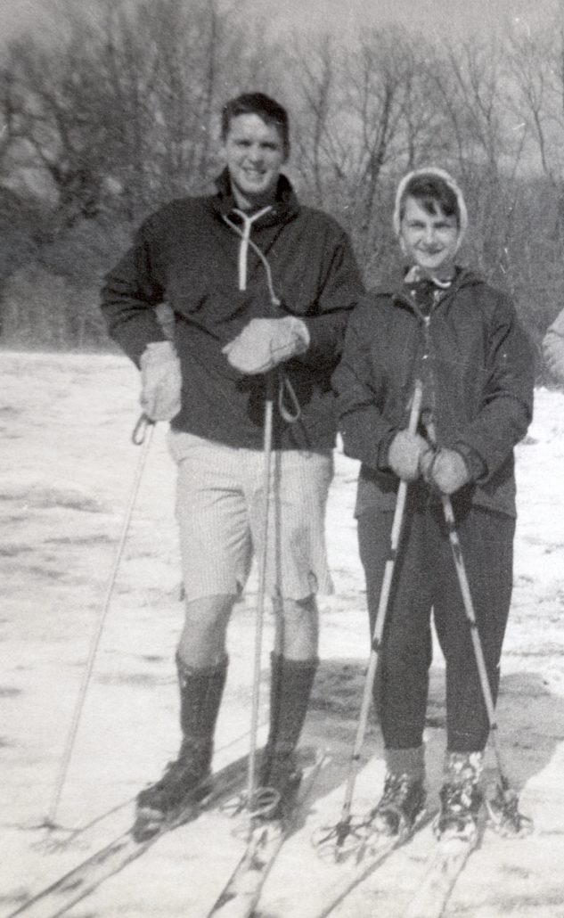 Bruce and Barbara Cole wearing skis