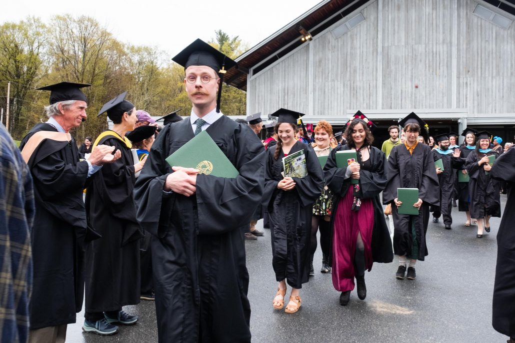 Recent graduates leave the 2019 ceremony