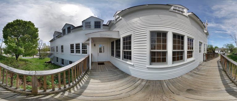 panoramic photo of white building