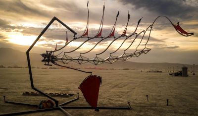 Student Sculpture Debuts At Burning man